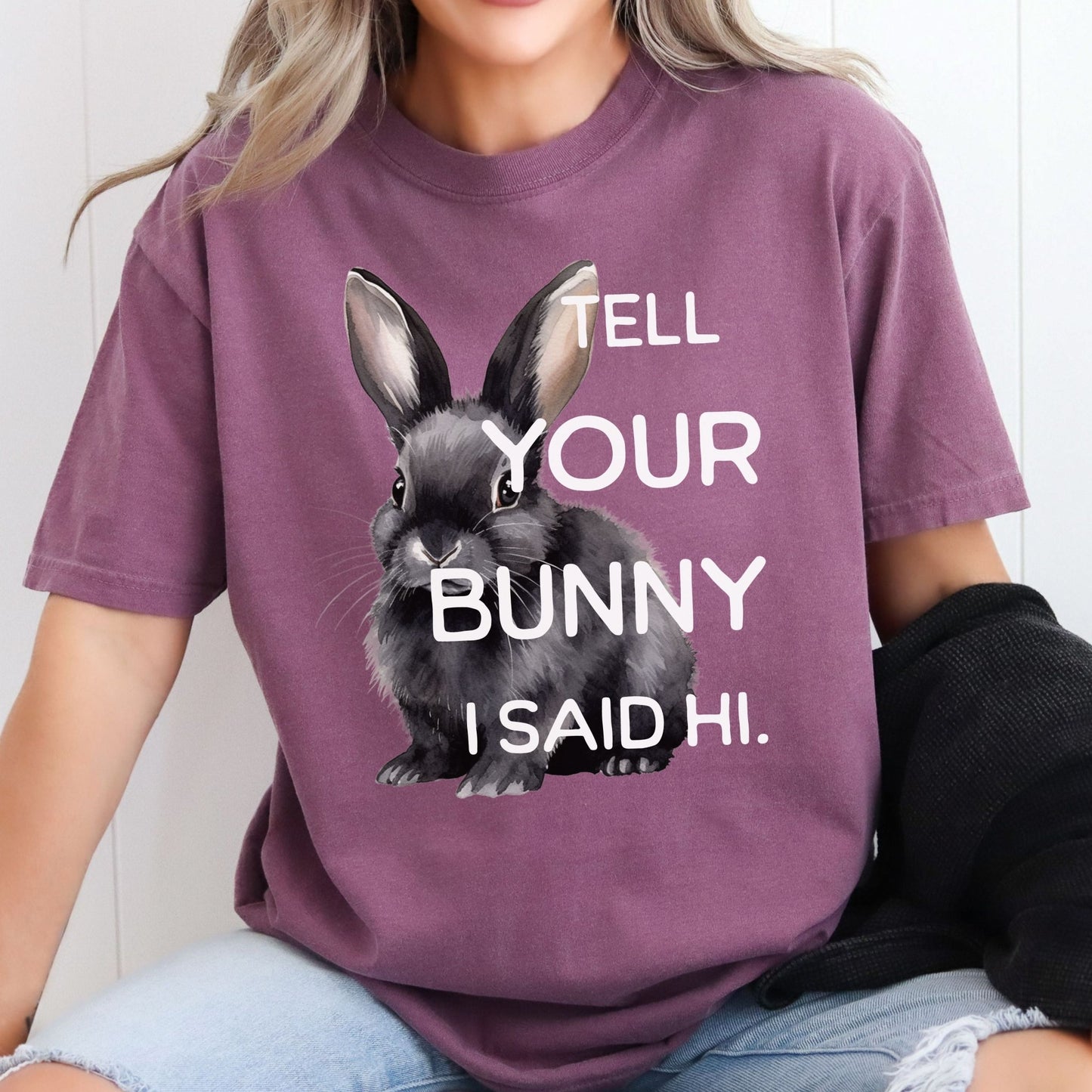 Tell Your Bunny I Said Hi Unisex Garment - dyed Heavyweight T-Shirt - Chester & Co.