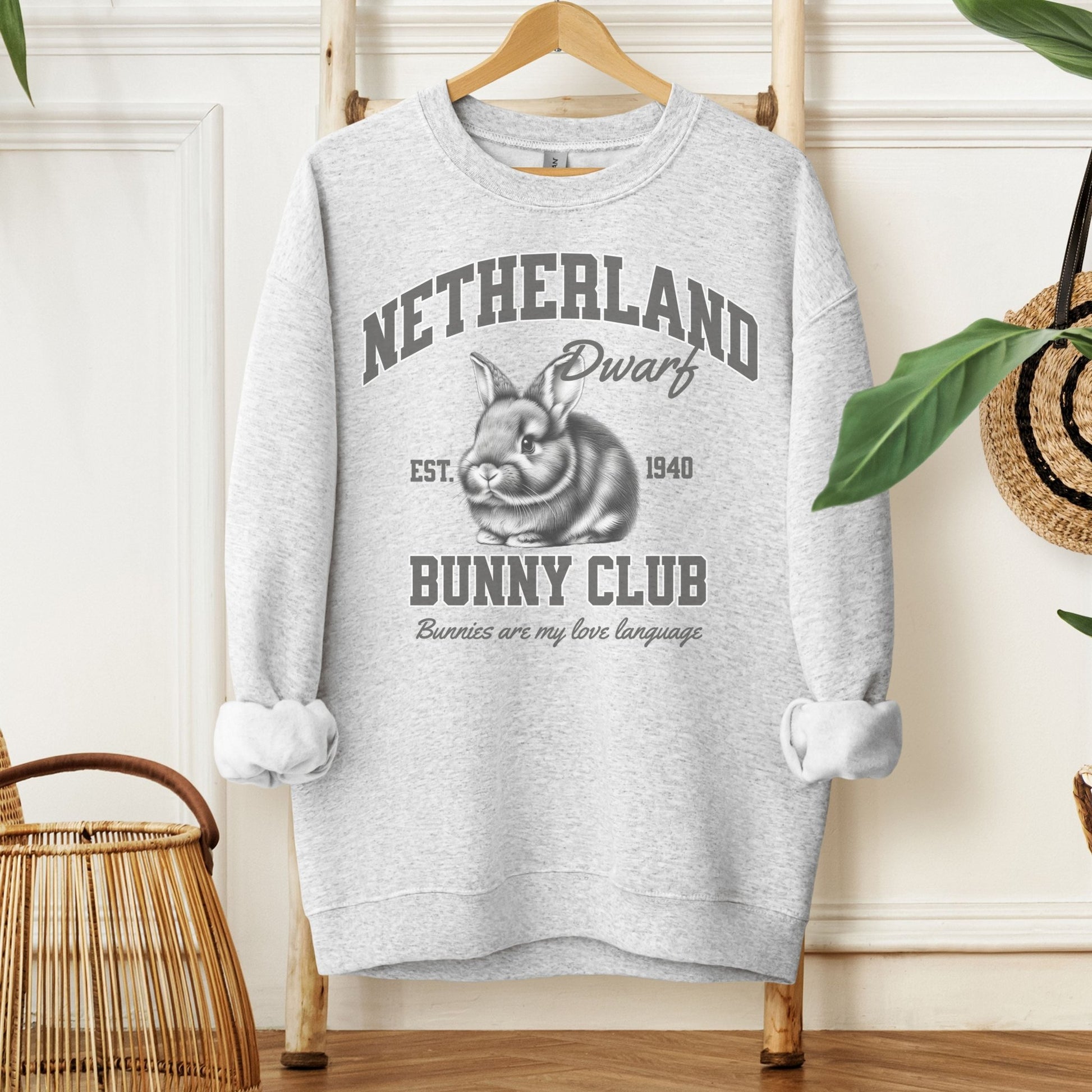 Netherland Dwarf Bunny Club Unisex Sweatshirt - Chester & Co.