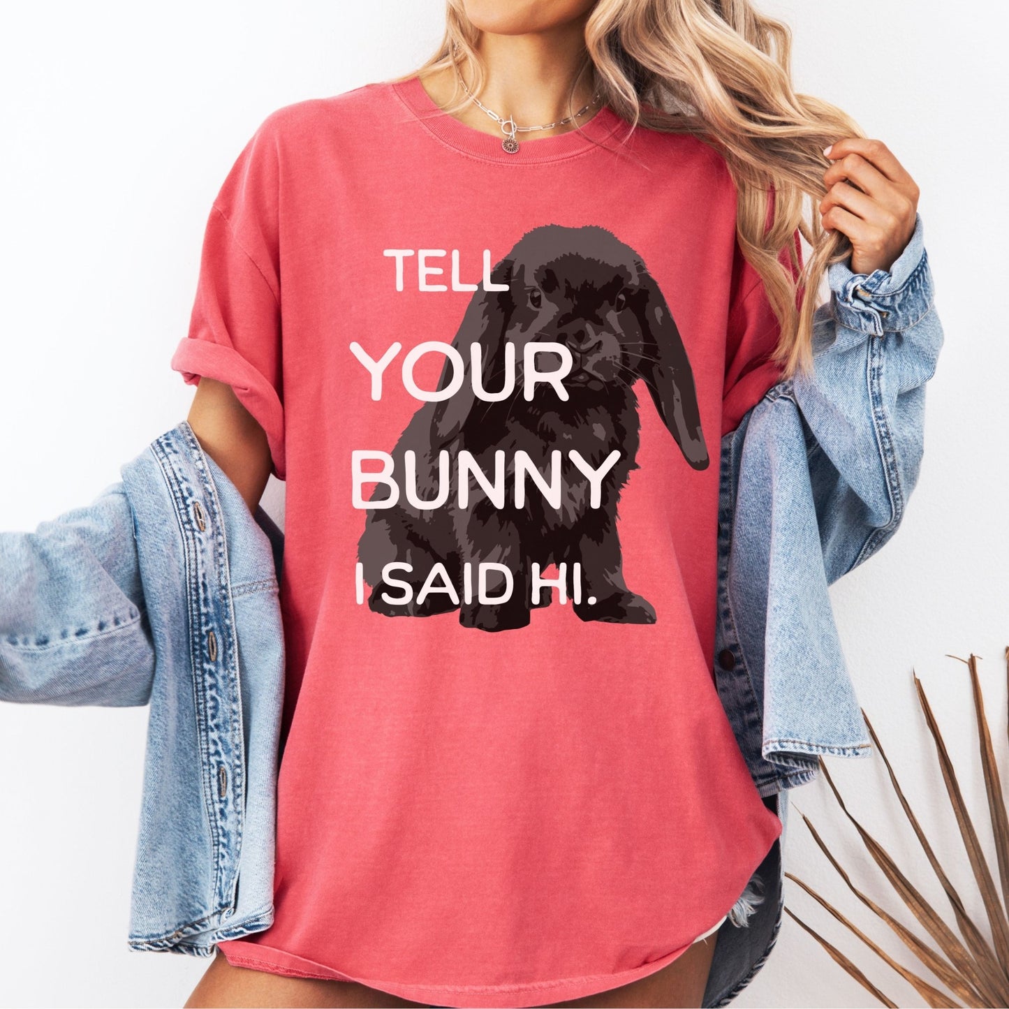 Tell Your Bunny I Said Hi Unisex Garment - dyed Heavyweight T-Shirt - Chester & Co.