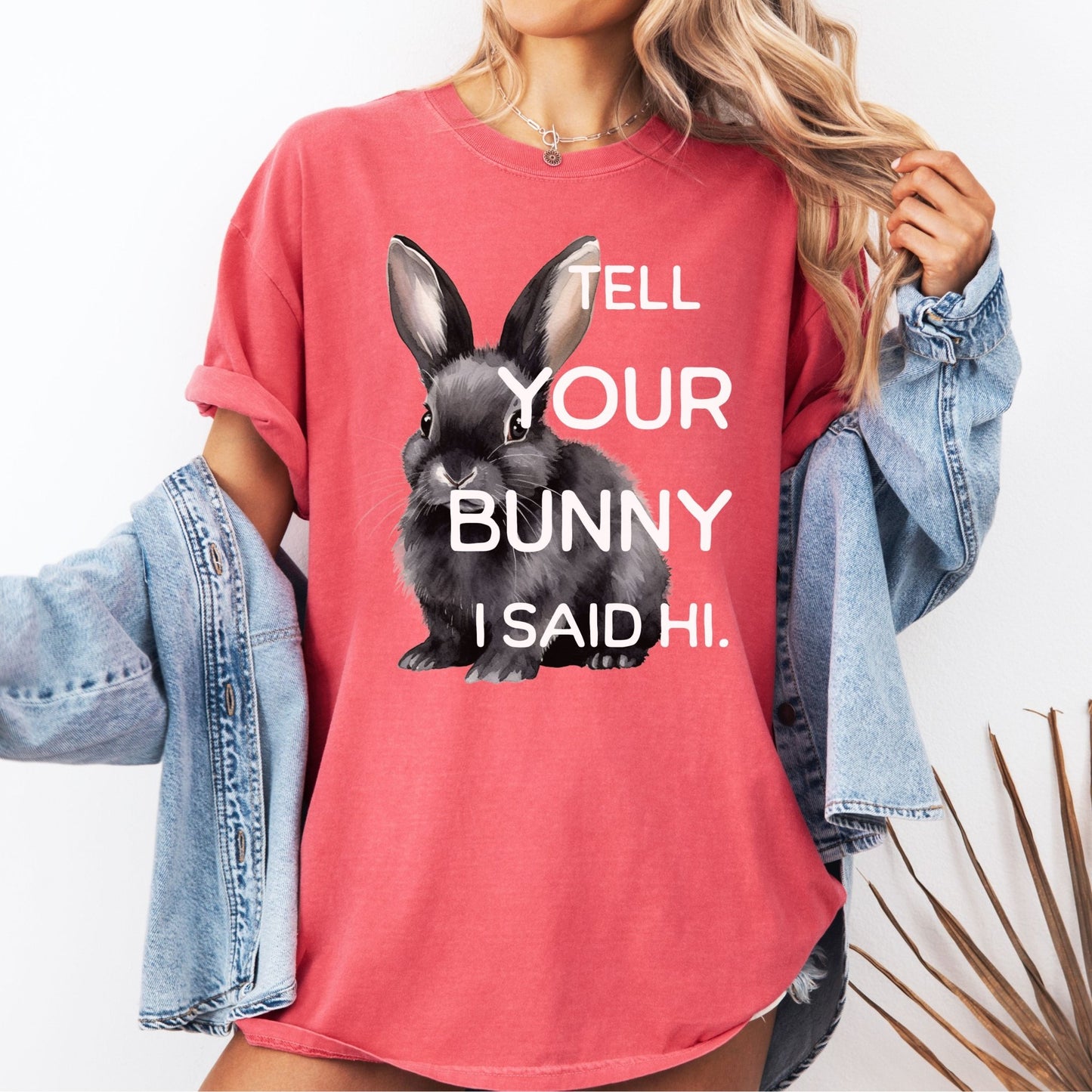 Tell Your Bunny I Said Hi Unisex Garment - dyed Heavyweight T-Shirt - Chester & Co.