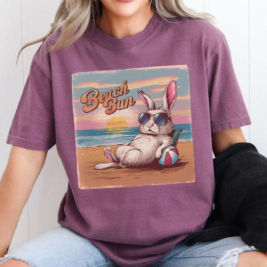 Retro Beach Bun Unisex Garment - dyed Heavyweight T-Shirt - Chester & Co.