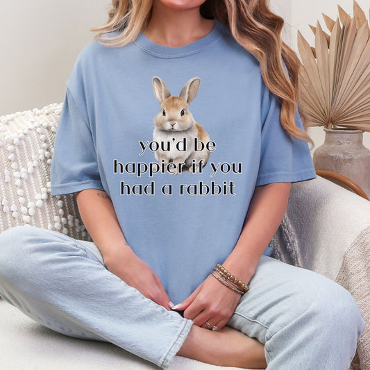 If You Had A Rabbit Unisex Garment - dyed Heavyweight T-Shirt - Chester & Co.