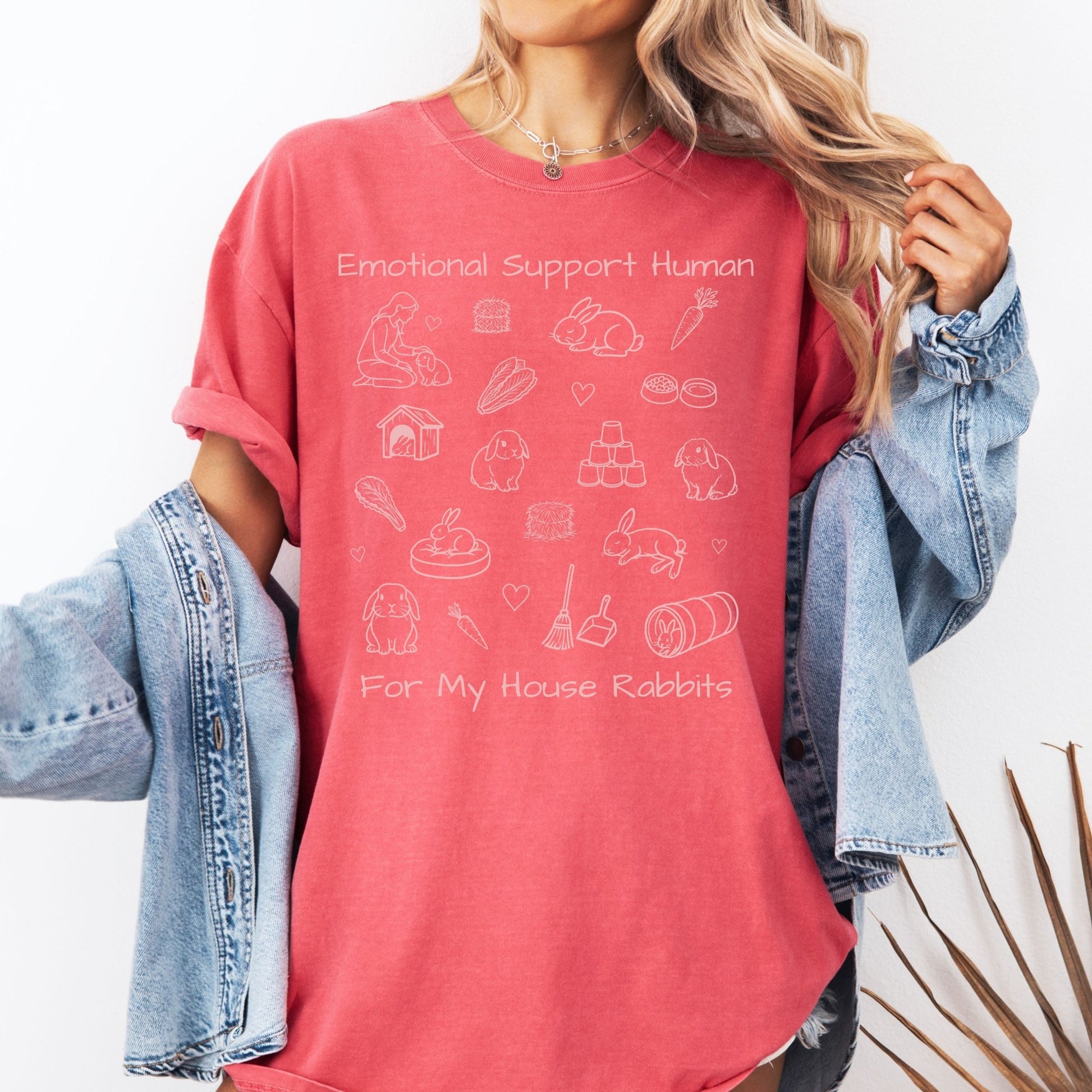 Emotional Support Human Unisex Garment - dyed Heavyweight T-Shirt - Chester & Co.