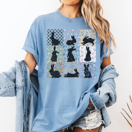 Vintage Floral Silhouettes Unisex Garment - dyed Heavyweight T-Shirt - Chester & Co.