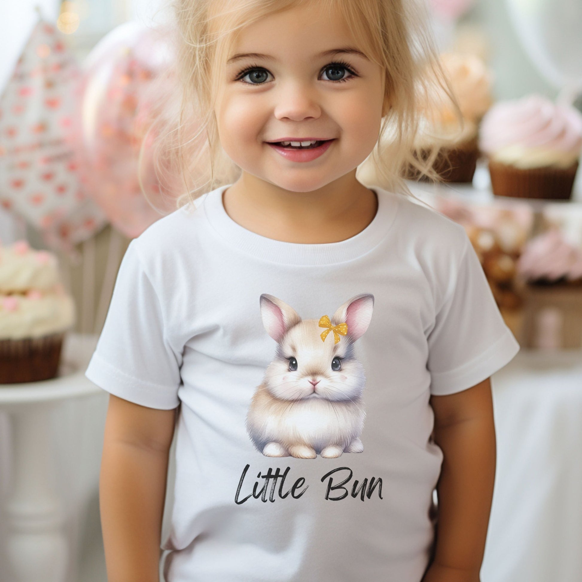 Little Bun Bow with Color Toddler Short Sleeve Tee - Chester & Co.