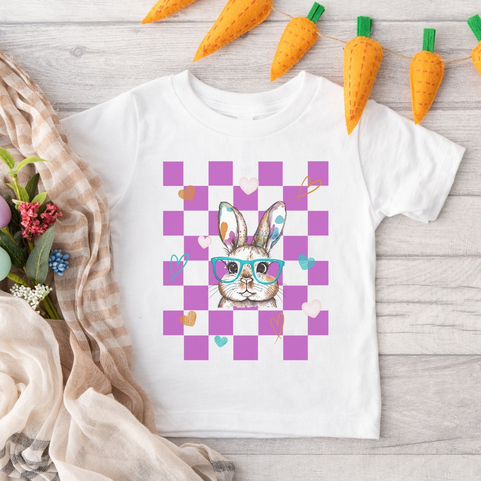 Watercolor Bunny Toddler Short Sleeve Tee - Chester & Co.