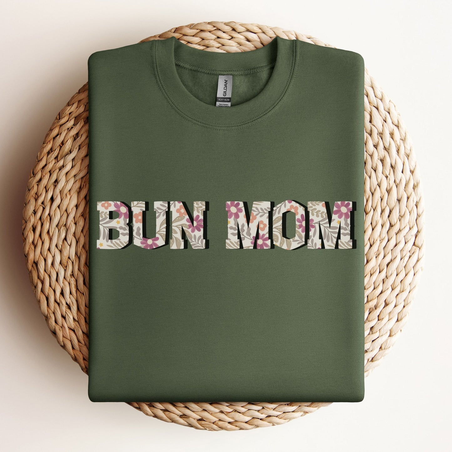 Floral Bun Mom Sweatshirt - Chester & Co.