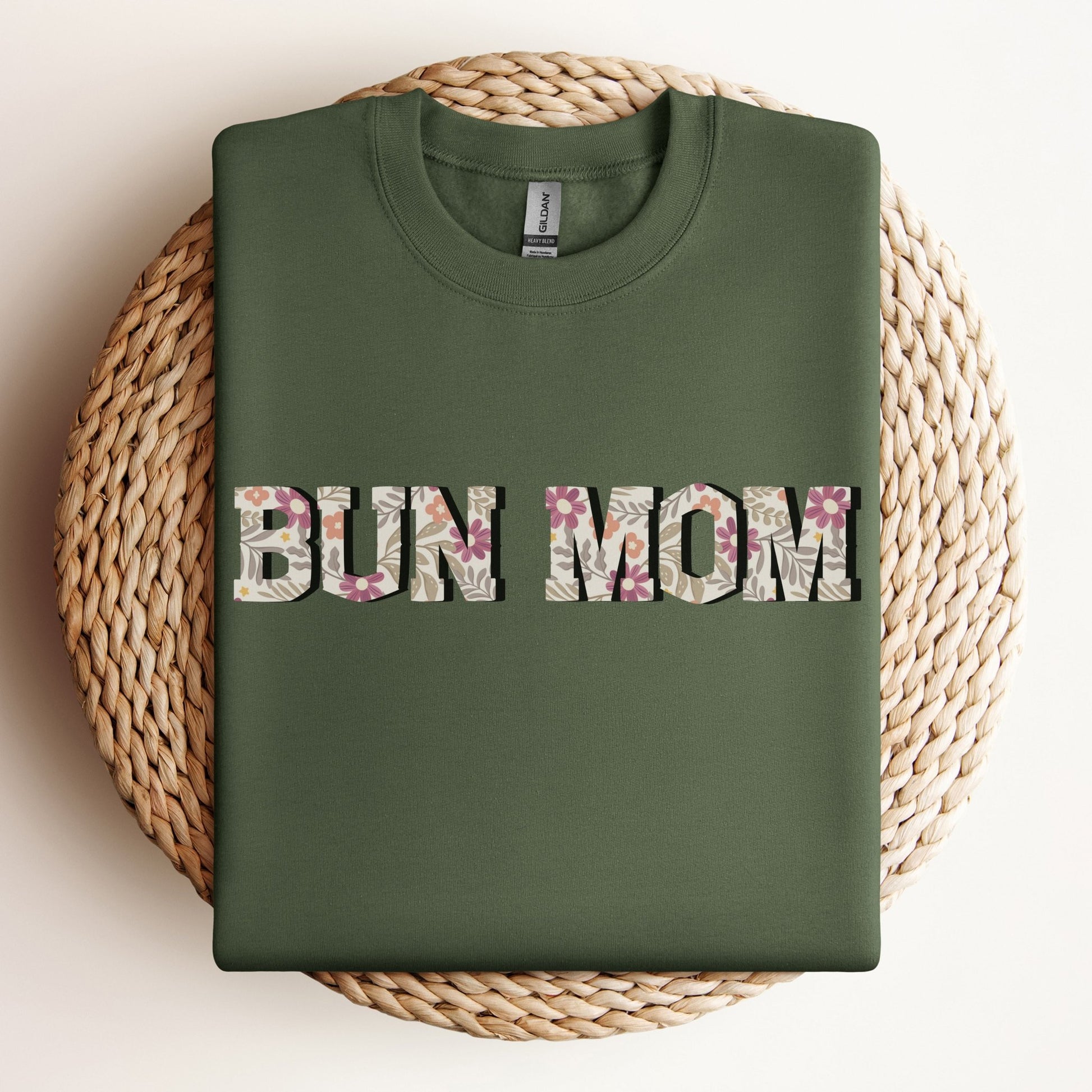 Floral Bun Mom Sweatshirt - Chester & Co.