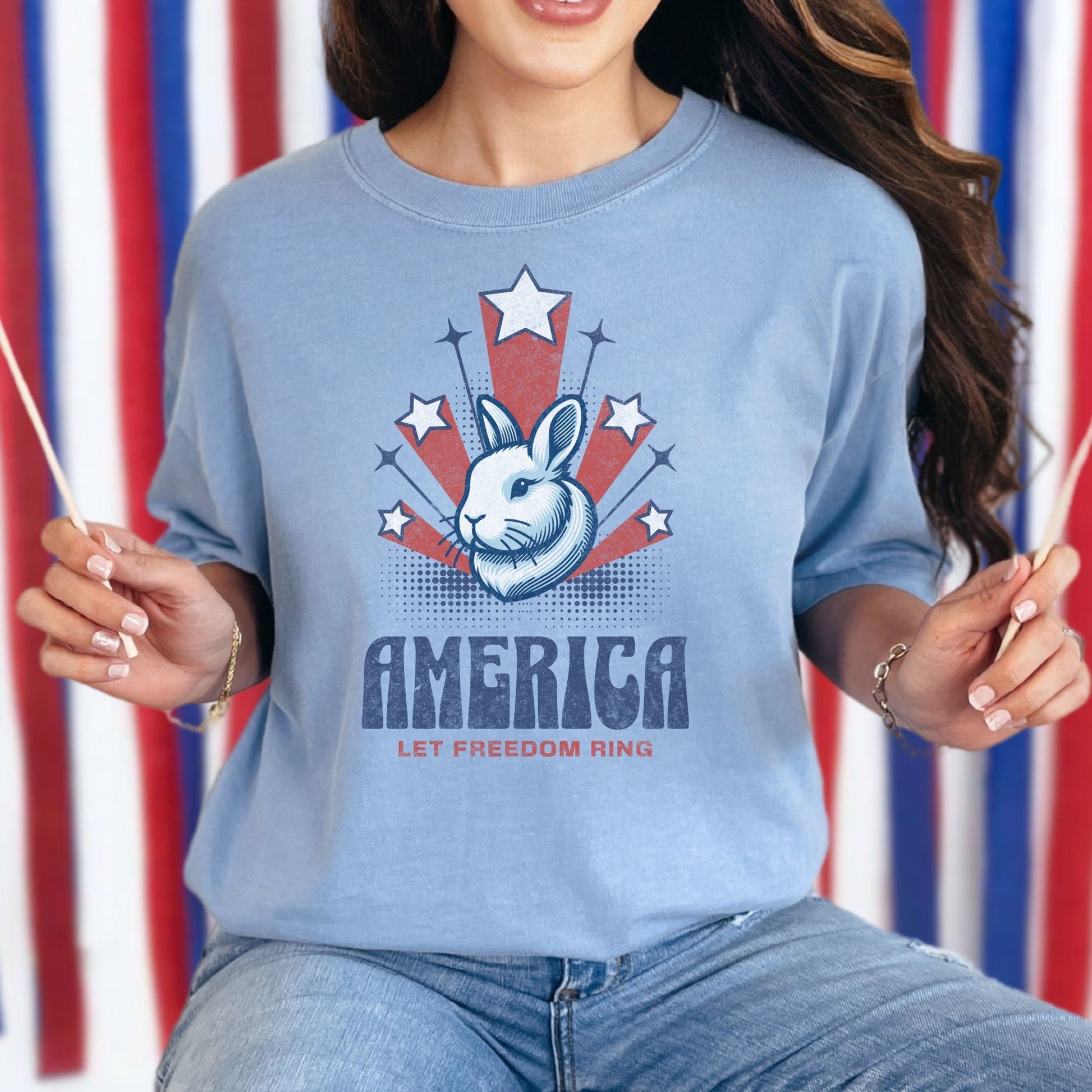 American Bunny Unisex Garment - dyed Heavyweight T-Shirt - Chester & Co.