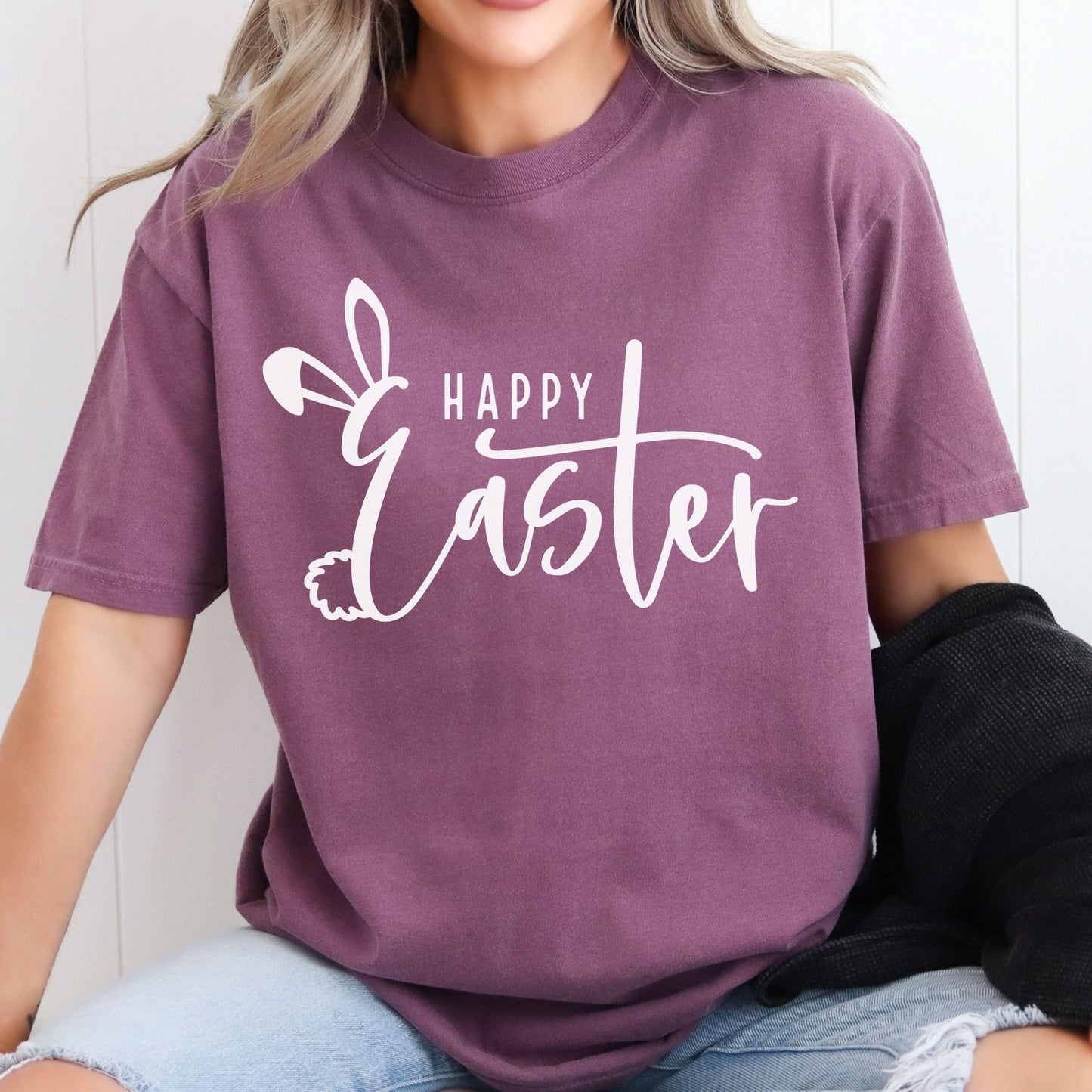 Happy Easter Unisex Garment - dyed Heavyweight T-Shirt - Chester & Co.