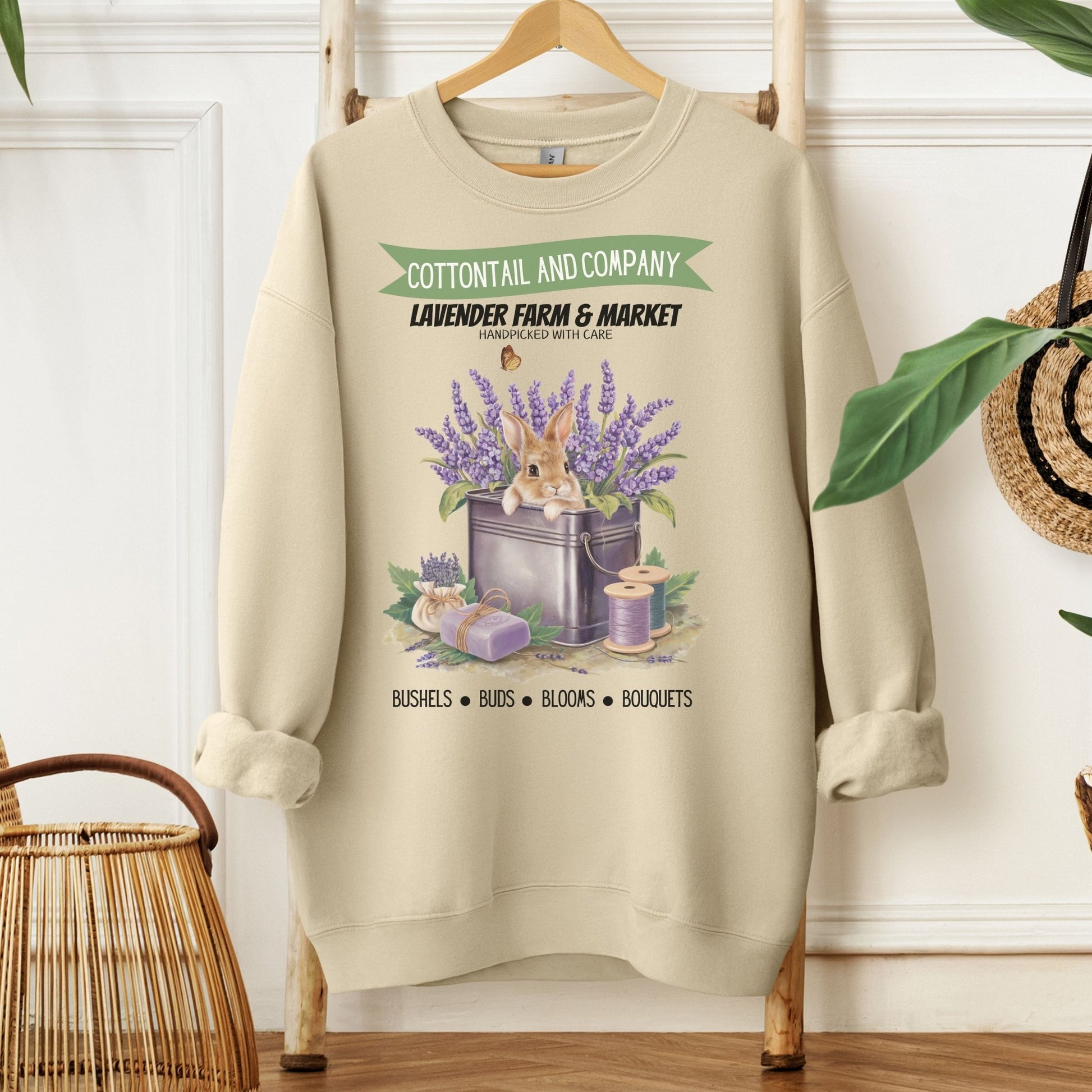 Cottontail and Company Lavender Farm Unisex Sweatshirt - Chester & Co.