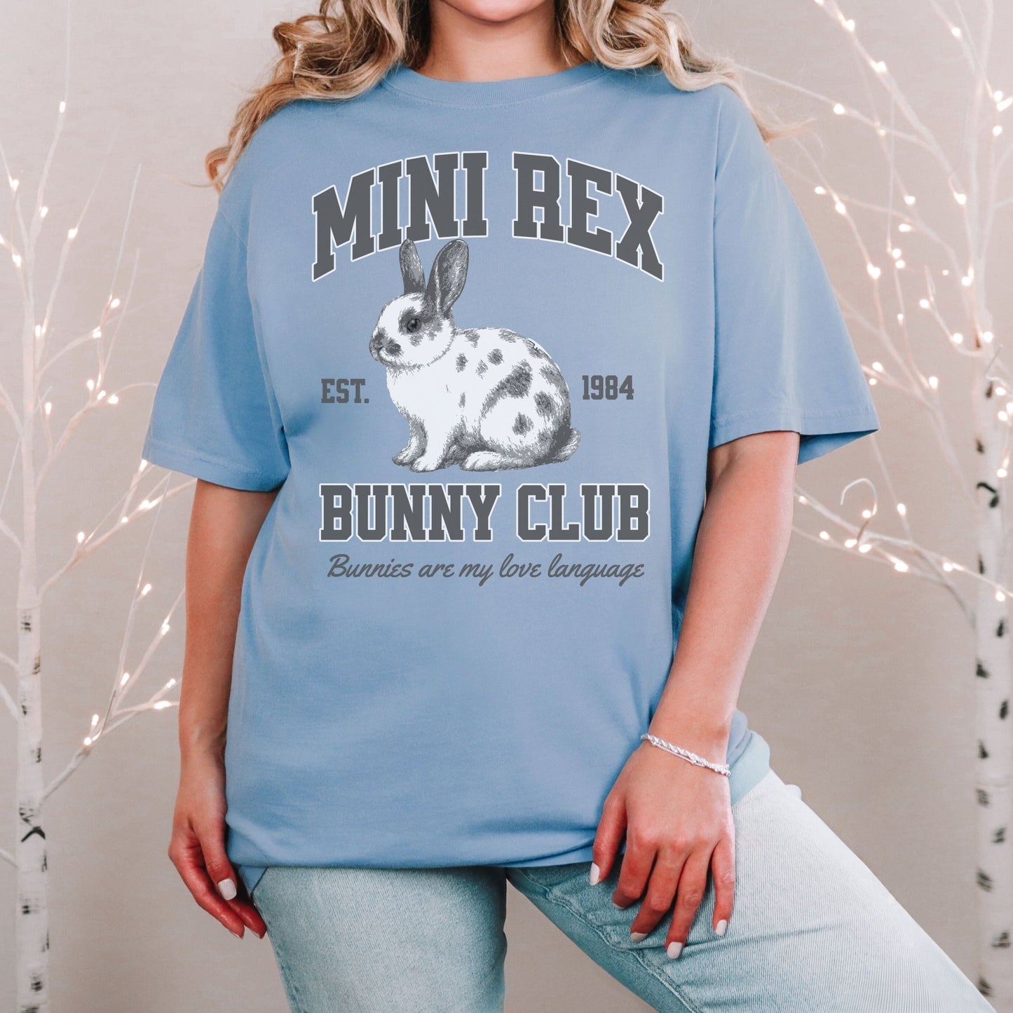 Mini Rex Bunny Club Unisex Garment - dyed Heavyweight T-Shirt - Chester & Co.