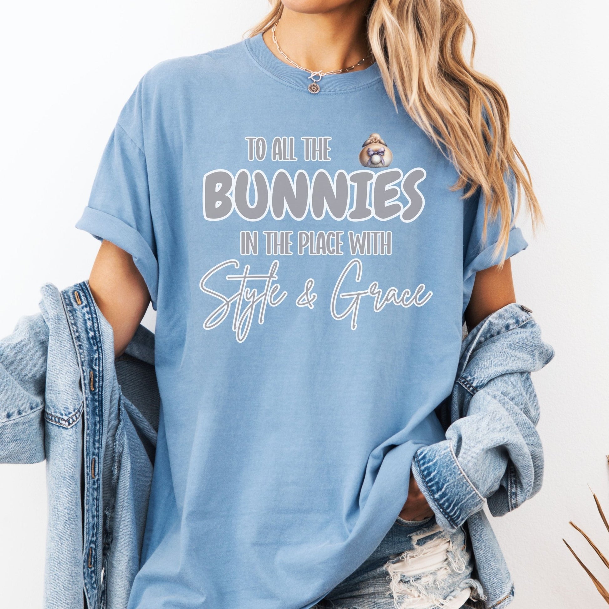 To All the Bunnies with Style and Grace Unisex Garment - dyed Heavyweight T-Shirt - Chester & Co.