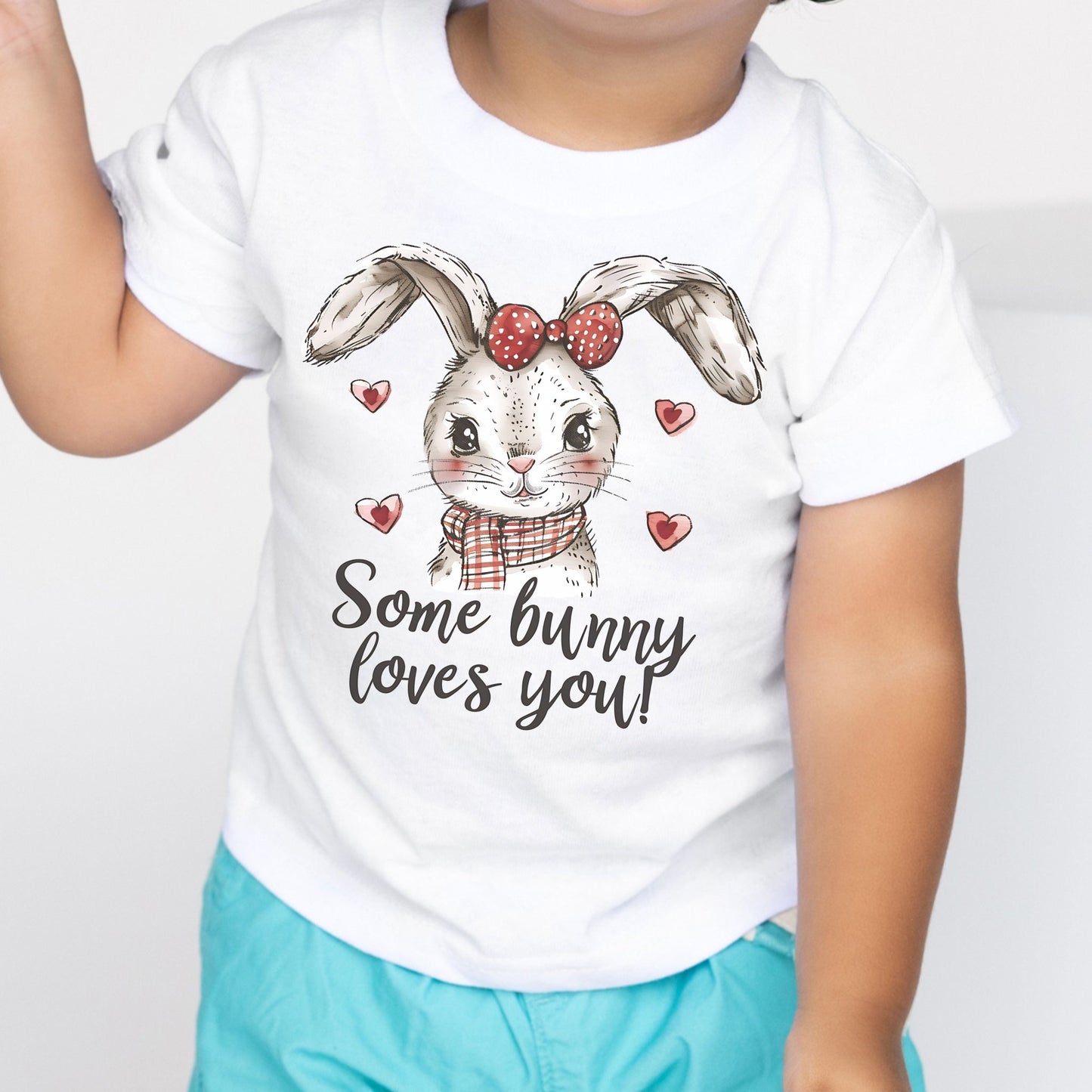 Some Bunny Loves You Baby Jersey Short Sleeve Tee - Chester & Co.