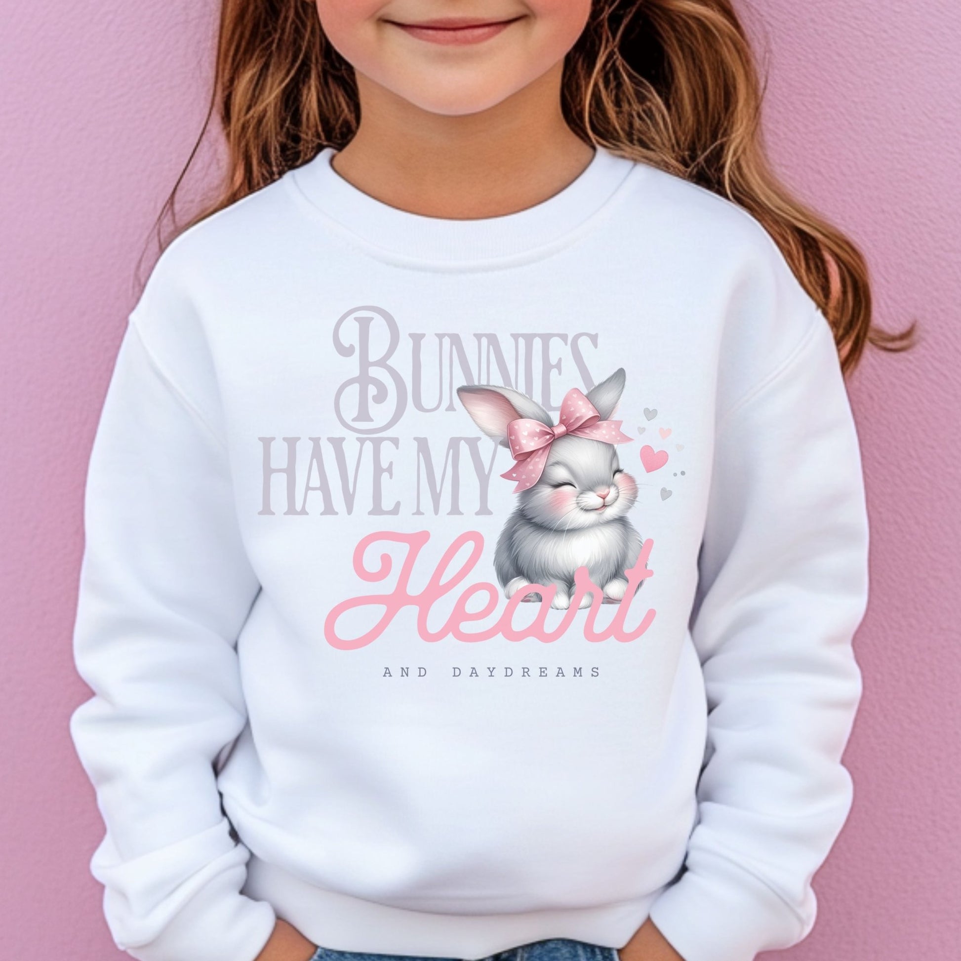 Bunnies Have My Heart Youth Crewneck Sweatshirt - Chester & Co.