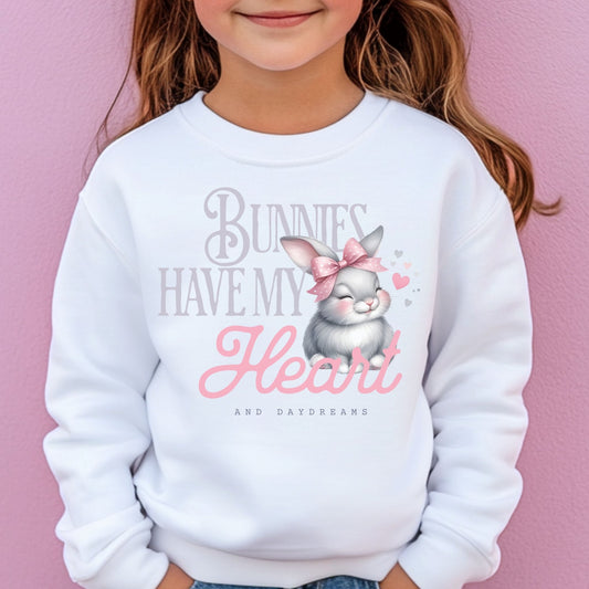 Bunnies Have My Heart Youth Crewneck Sweatshirt - Chester & Co.