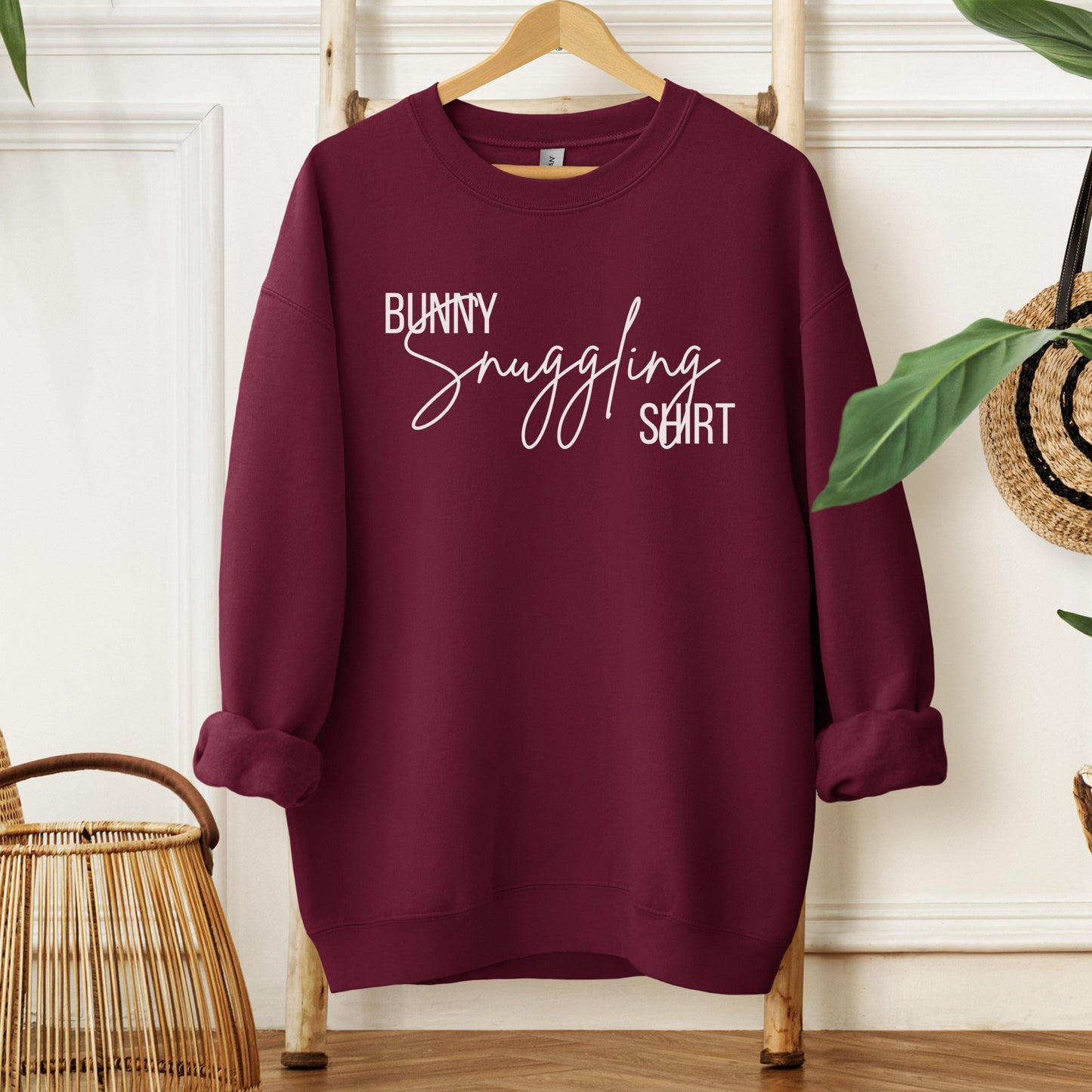 Bunny Snuggling Shirt Unisex Sweatshirt - Chester & Co.