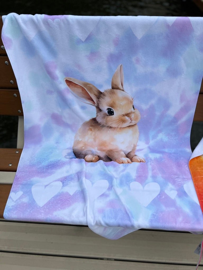 Tie Dye Bunny Beach Towel - Chester & Co.
