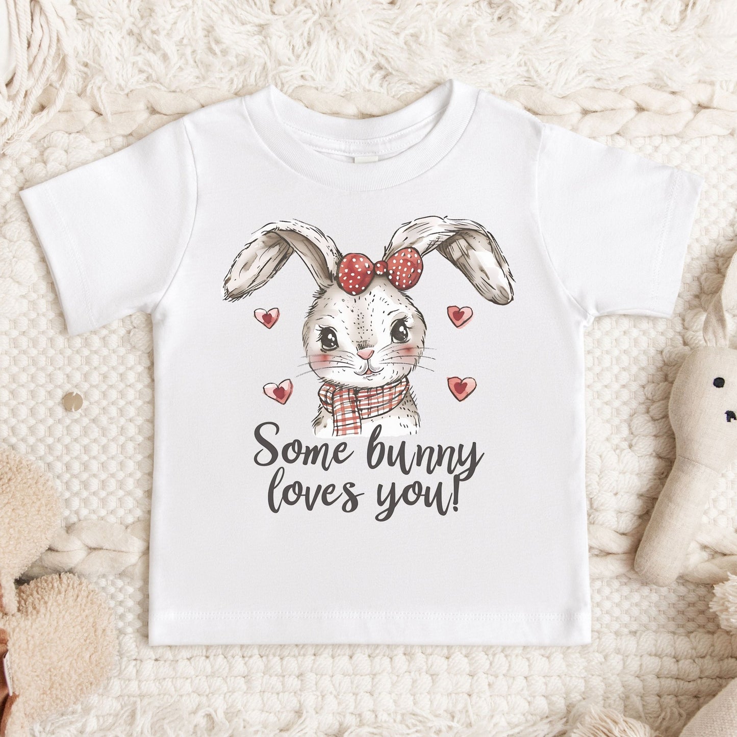 Some Bunny Loves You Baby Jersey Short Sleeve Tee - Chester & Co.