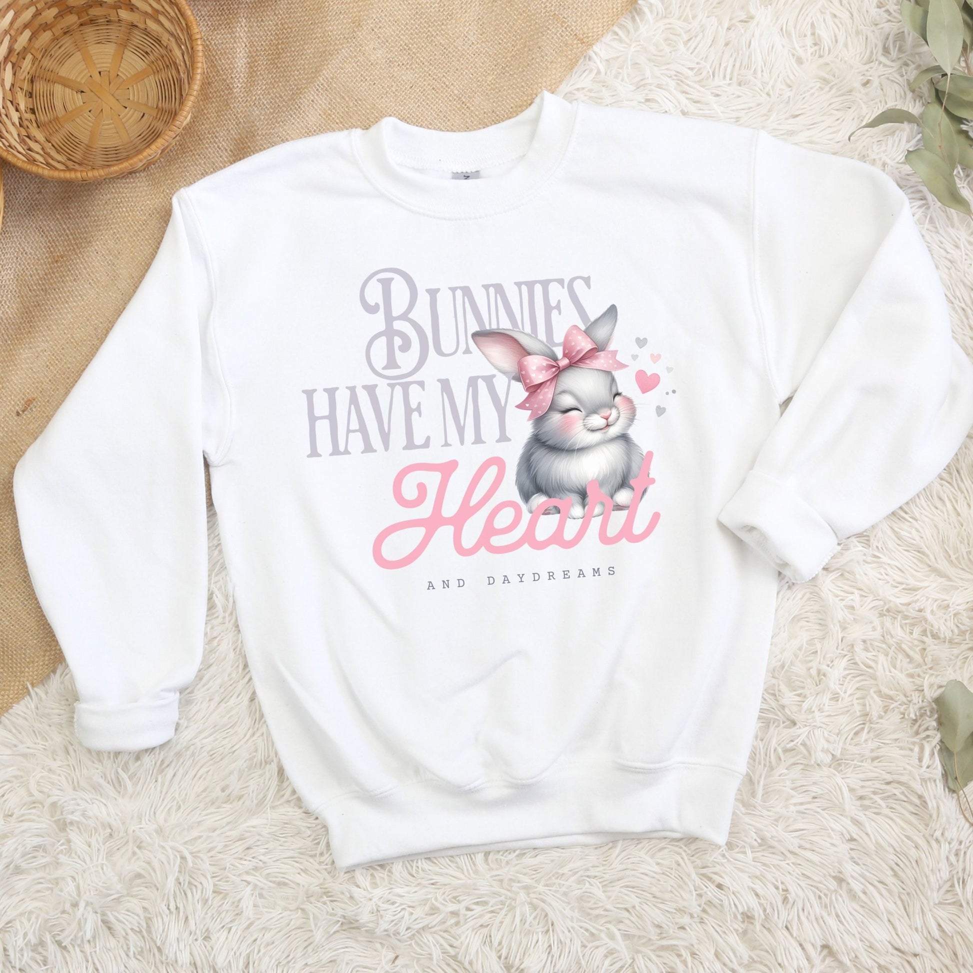 Bunnies Have My Heart Youth Crewneck Sweatshirt - Chester & Co.