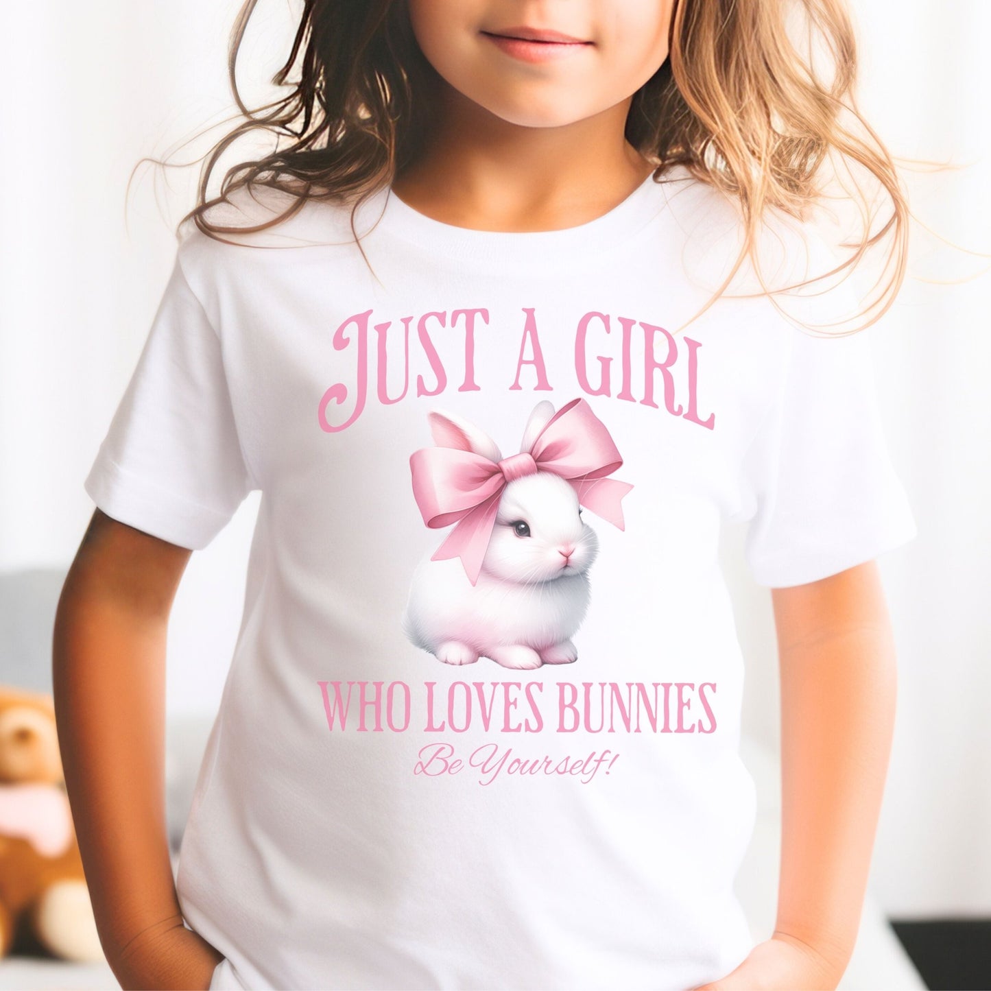 Just a Girl Who Loves Bunnies Youth Short Sleeve T-Shirt - Chester & Co.