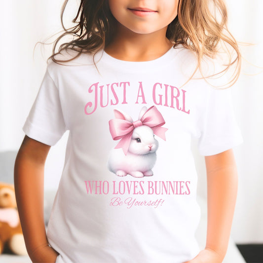 Just a Girl Who Loves Bunnies Youth Short Sleeve T-Shirt - Chester & Co.