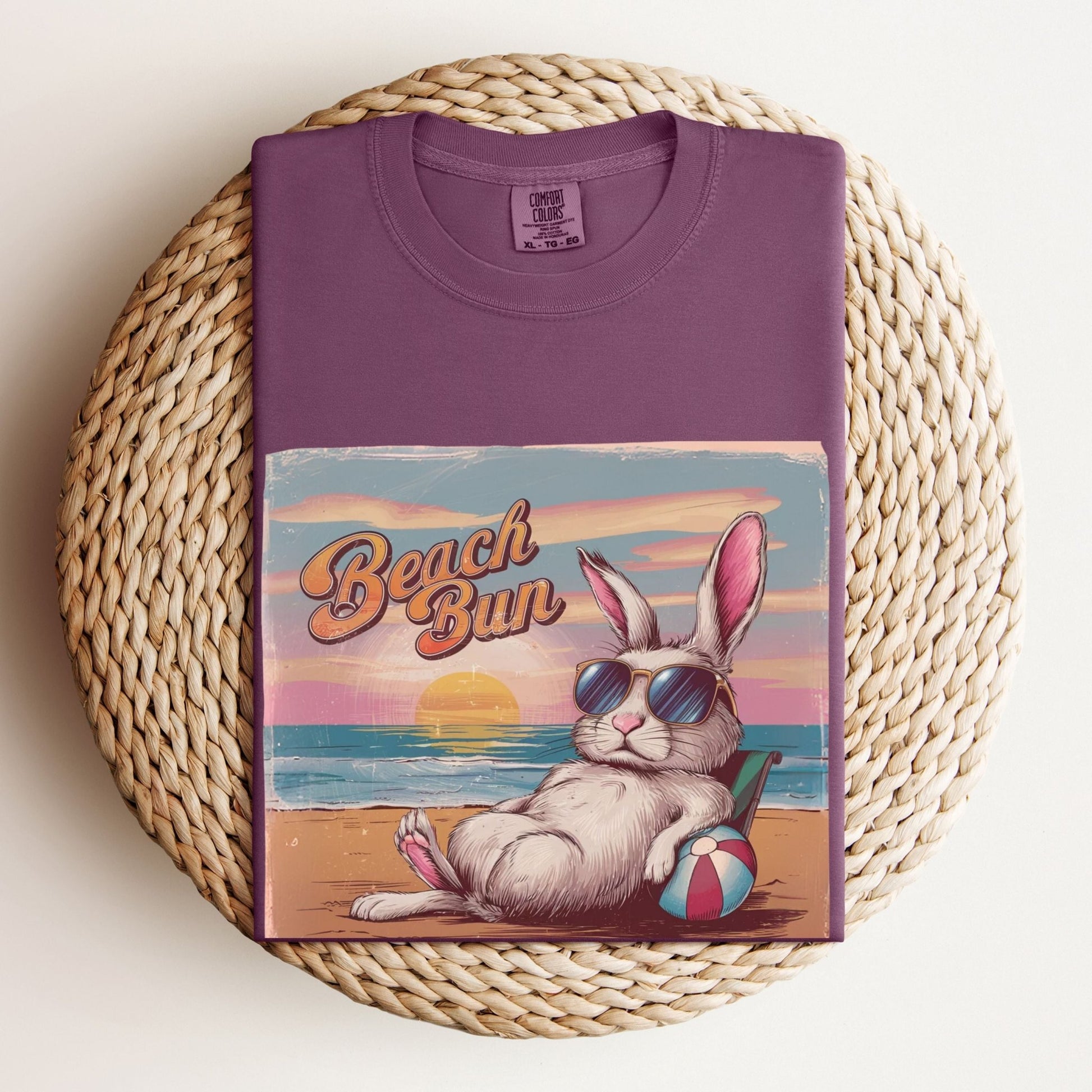 Retro Beach Bun Unisex Garment - dyed Heavyweight T-Shirt - Chester & Co.