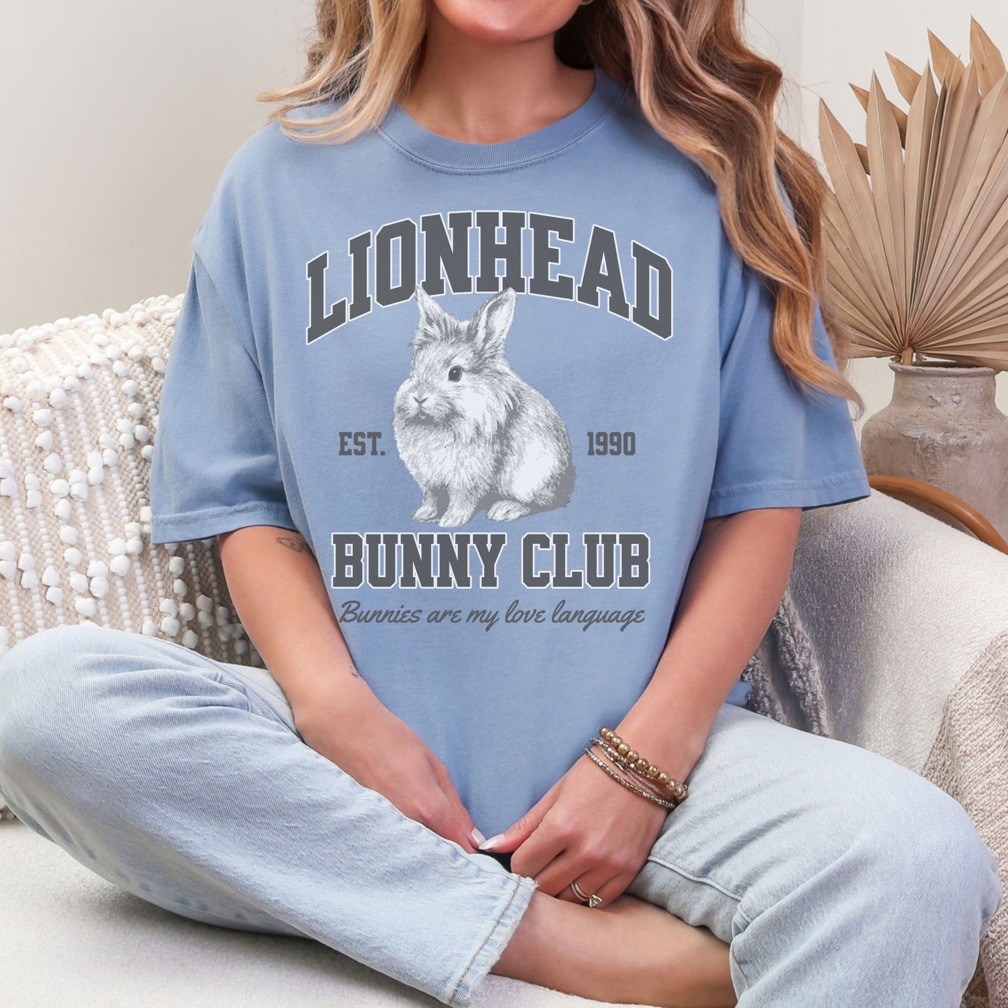 Lionhead Bunny Club Unisex Garment - dyed Heavyweight T-Shirt - Chester & Co.