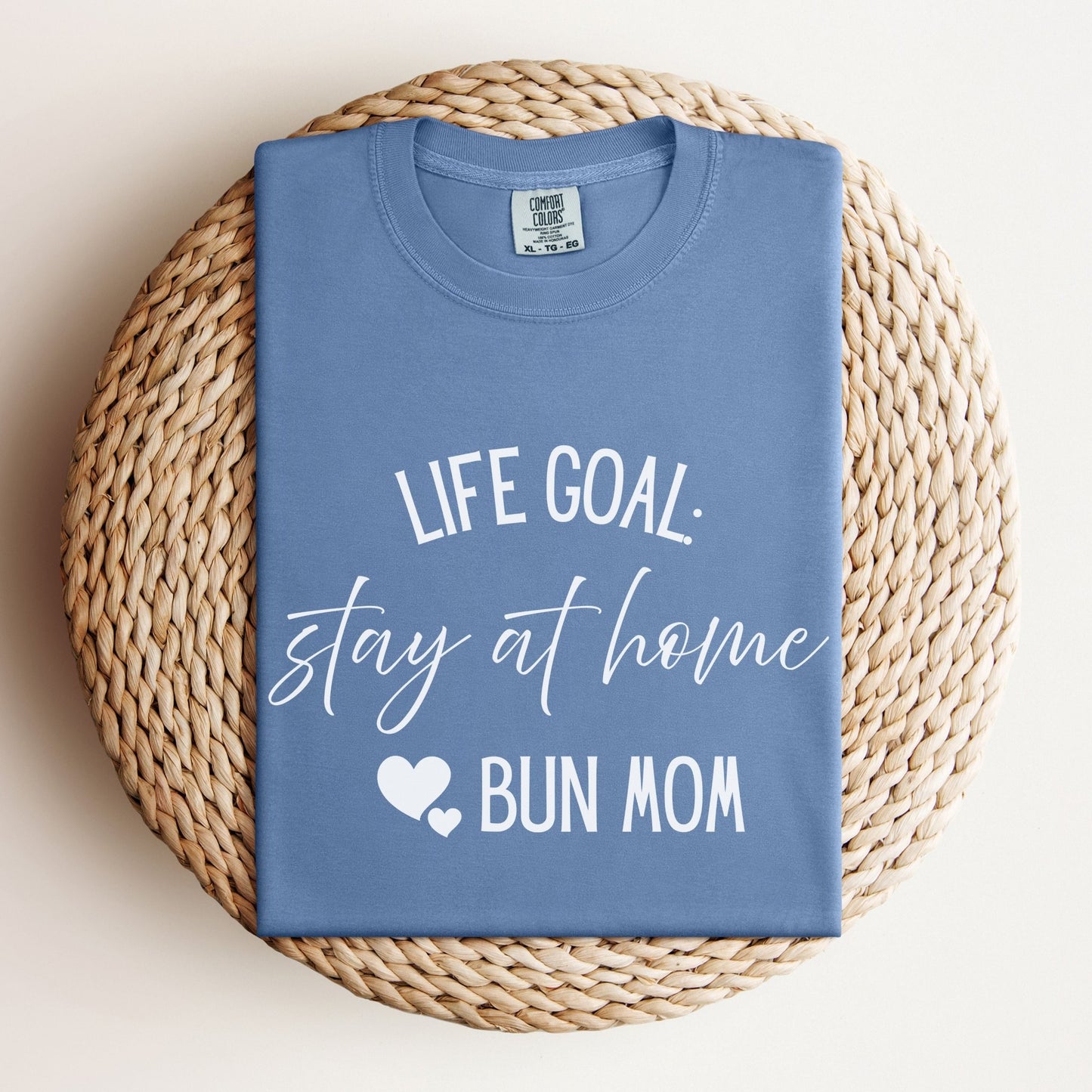Stay at Home Bun Mom Unisex Garment - dyed Heavyweight T-Shirt - Chester & Co.