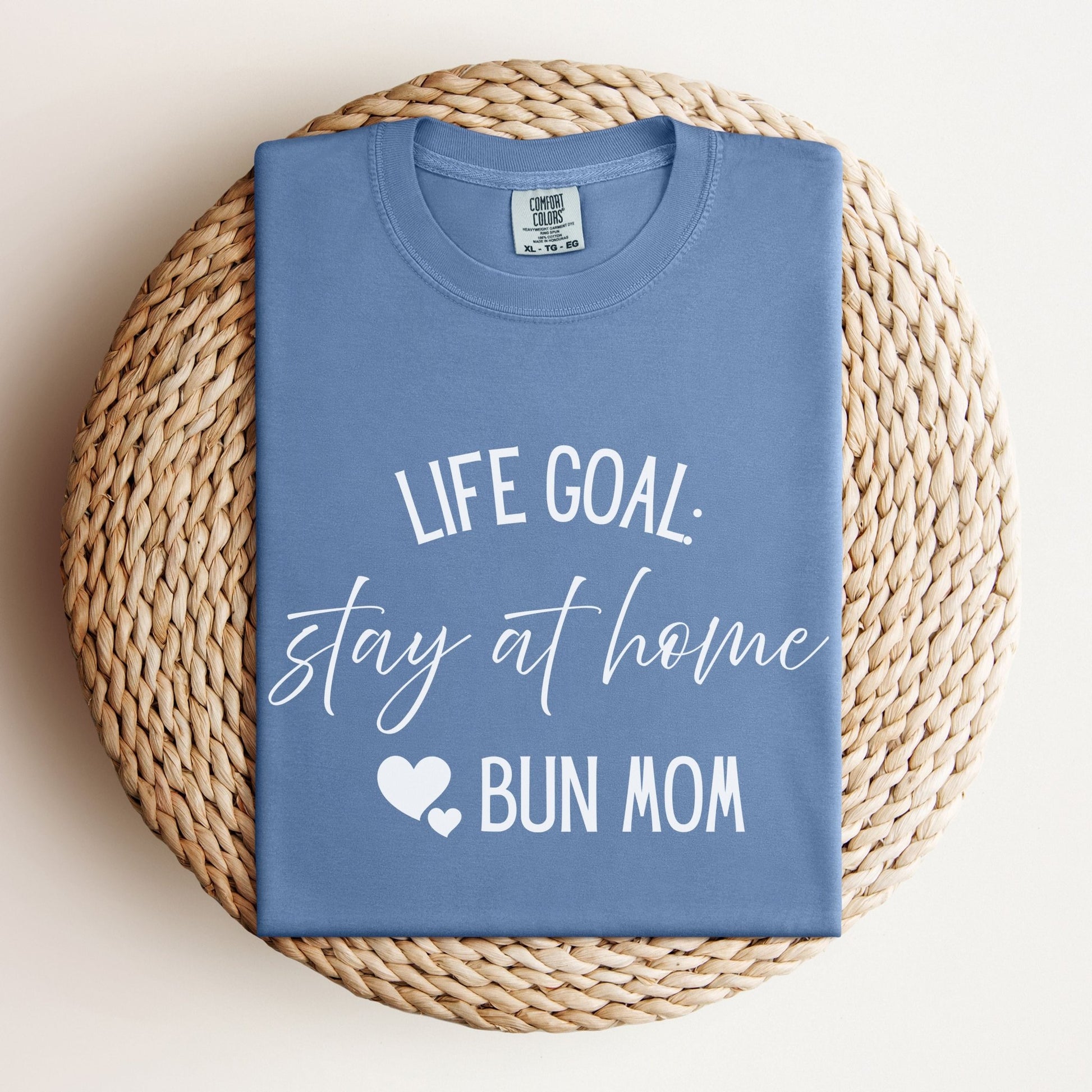 Stay at Home Bun Mom Unisex Garment - dyed Heavyweight T-Shirt - Chester & Co.