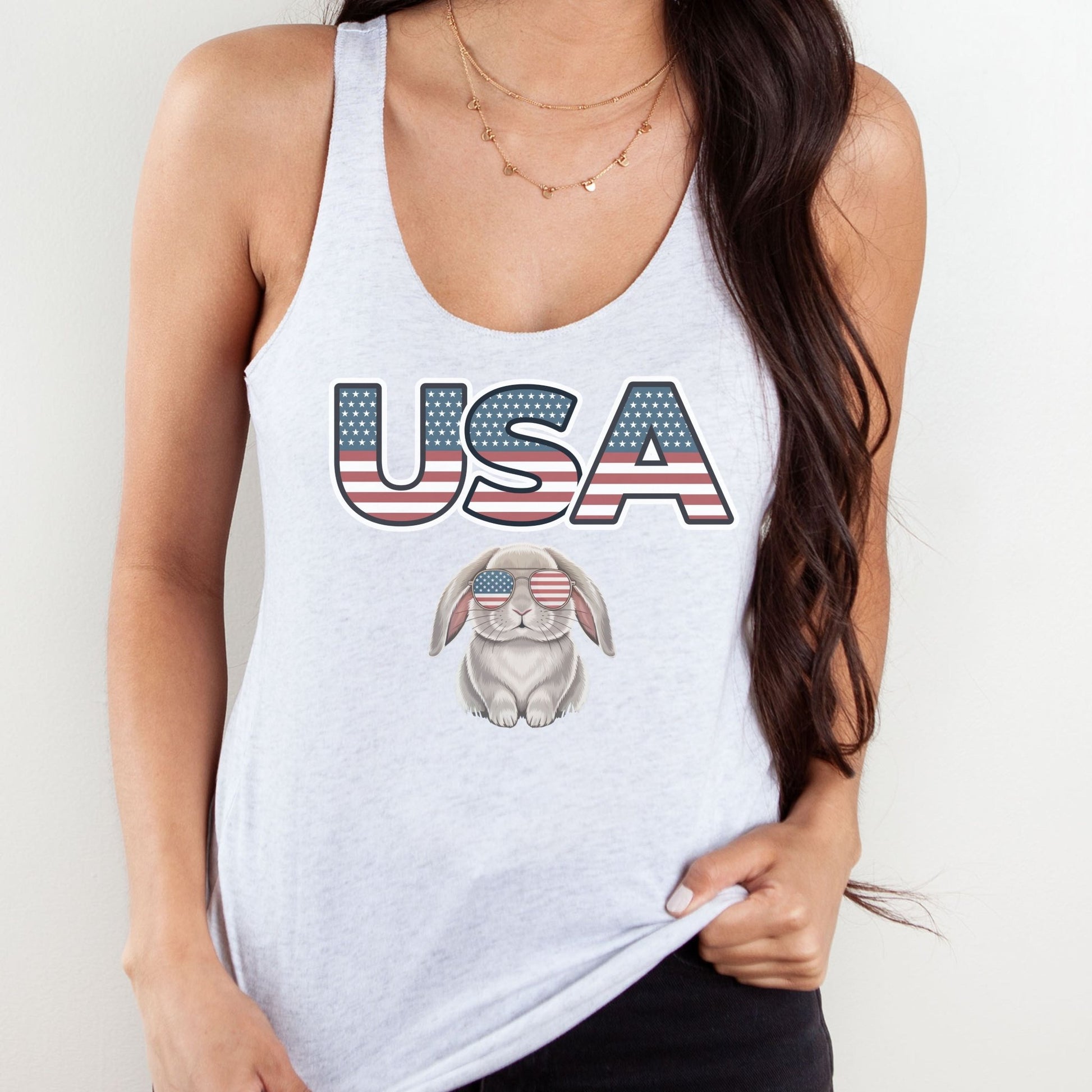 USA Rabbit Women's Racerback Tank - Chester & Co.