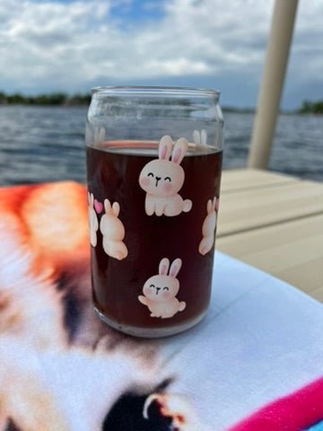 Love Bunnies Can - Shaped Glass - Chester & Co.