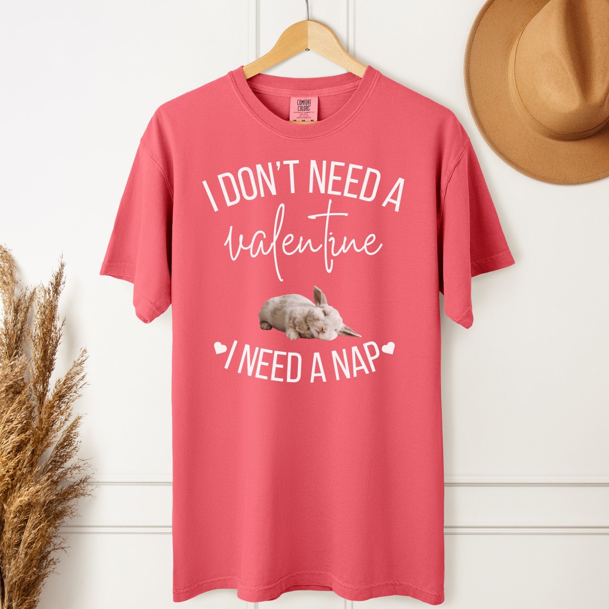 I Don't Need a Valentine Unisex Garment - dyed Heavyweight T-Shirt - Chester & Co.