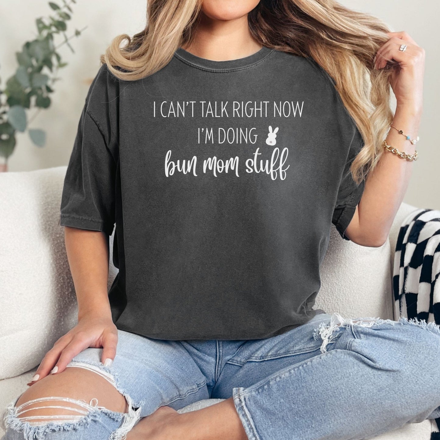 Doing Bun Mom Stuff Unisex Garment - dyed Heavyweight T-Shirt - Chester & Co.