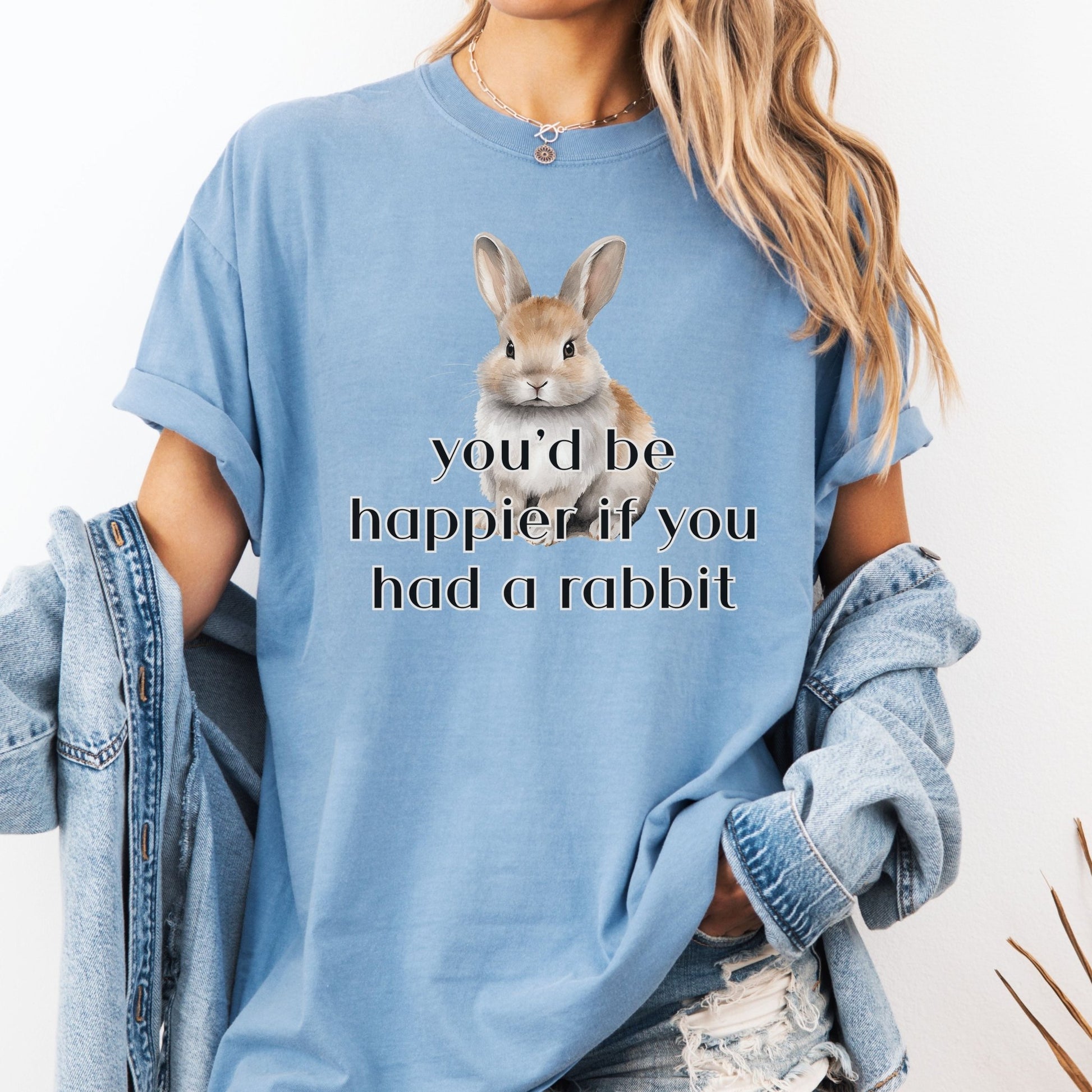 If You Had A Rabbit Unisex Garment - dyed Heavyweight T-Shirt - Chester & Co.