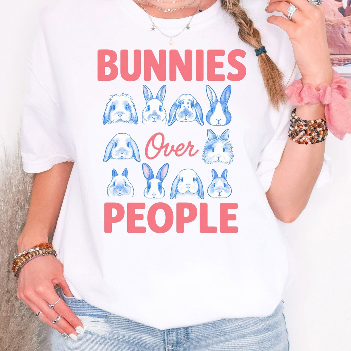 Bunnies Over People Garment-dyed Heavyweight T-Shirt - Chester & Co.