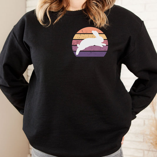 Retro Sunset Bunny Unisex Sweatshirt - Chester & Co.