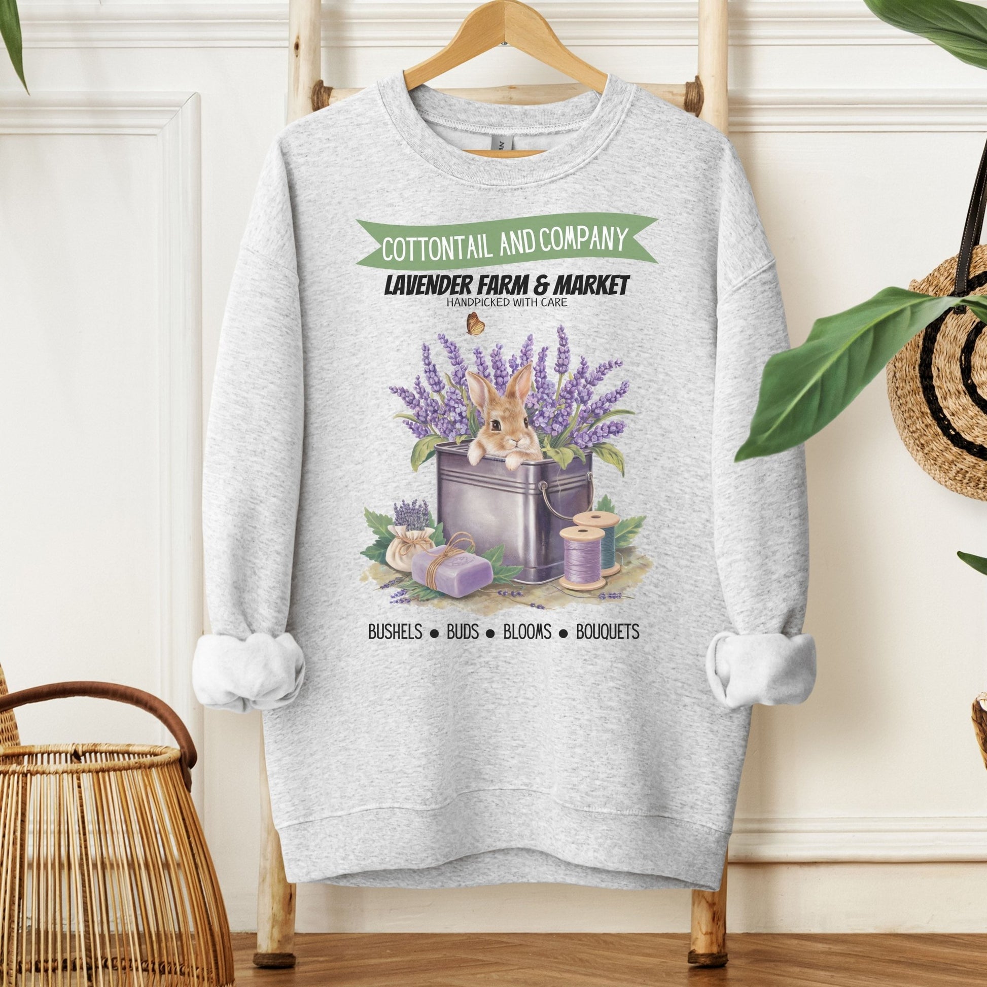 Cottontail and Company Lavender Farm Unisex Sweatshirt - Chester & Co.
