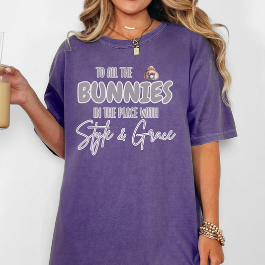 To All the Bunnies with Style and Grace Unisex Garment - dyed Heavyweight T-Shirt - Chester & Co.