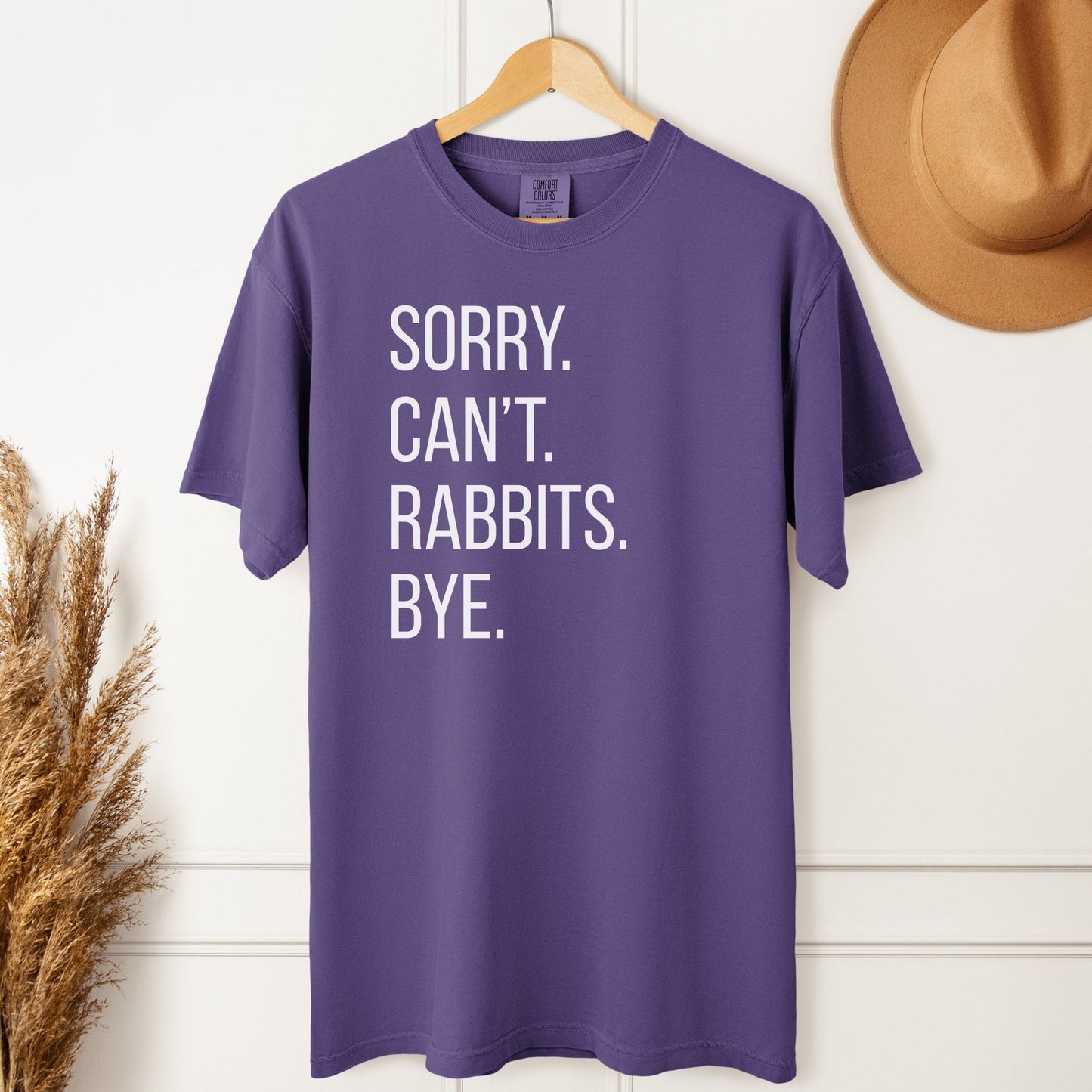 Sorry Can't Rabbits Bye Unisex Garment - dyed Heavyweight T-Shirt - Chester & Co.