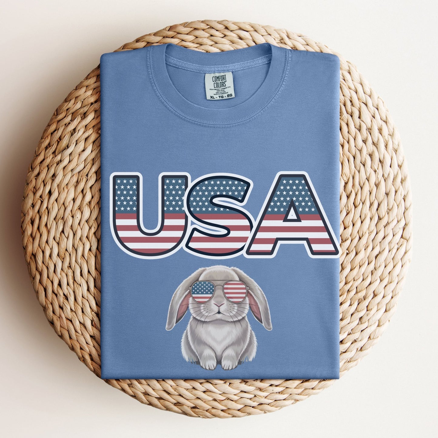 USA Rabbit Unisex Garment - dyed Heavyweight T-Shirt - Chester & Co.