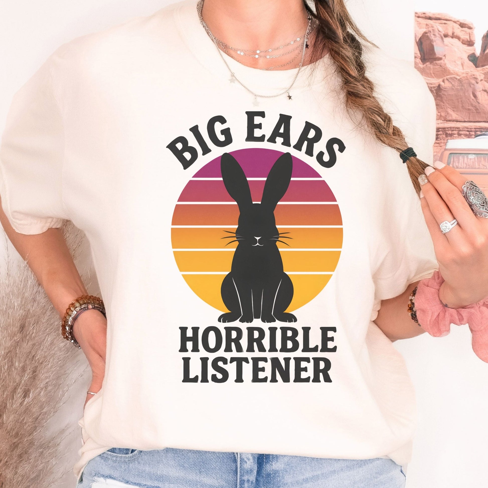 Big Ears, Horrible Listener Unisex Garment - dyed Heavyweight T-Shirt - Chester & Co.