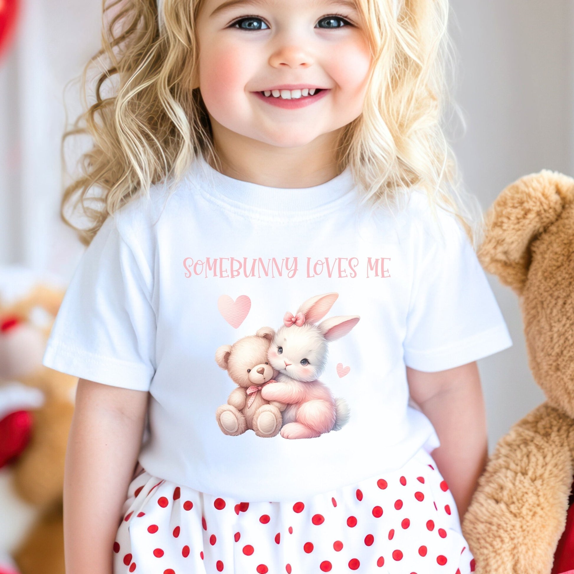 Somebunny Loves Me Toddler Short Sleeve Tee - Chester & Co.