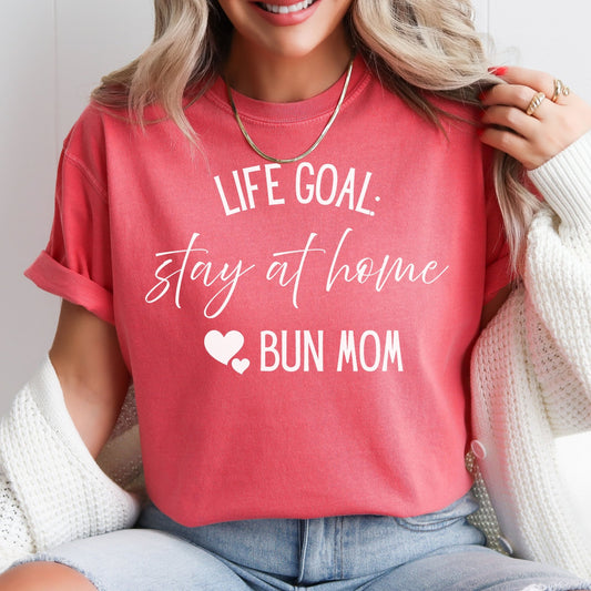 Stay at Home Bun Mom Unisex Garment - dyed Heavyweight T-Shirt - Chester & Co.