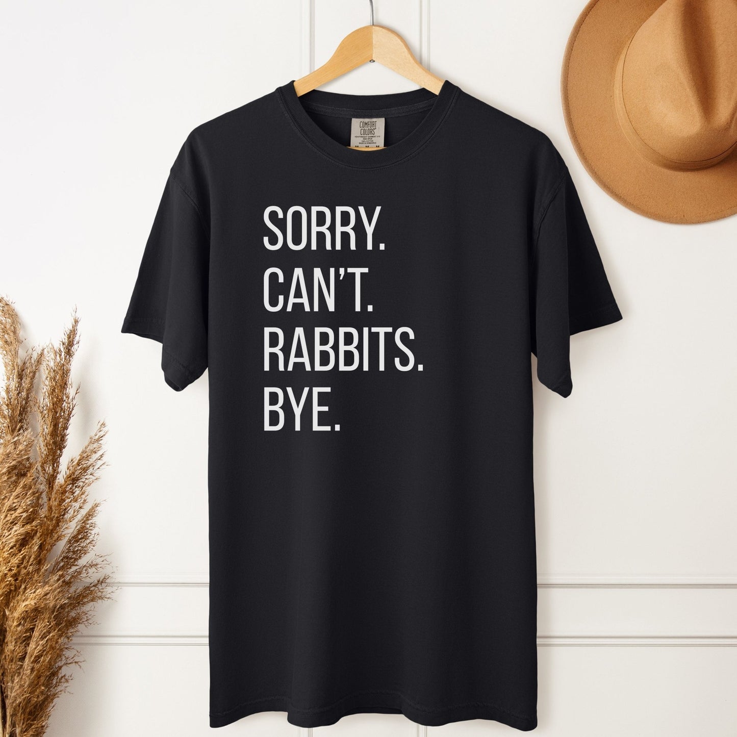 Sorry Can't Rabbits Bye Unisex Garment - dyed Heavyweight T-Shirt - Chester & Co.