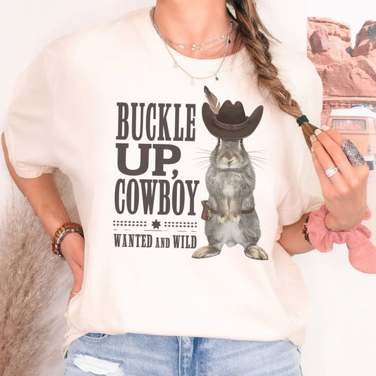 Buckle Up, Cowboy Unisex Garment - dyed Heavyweight T-Shirt - Chester & Co.