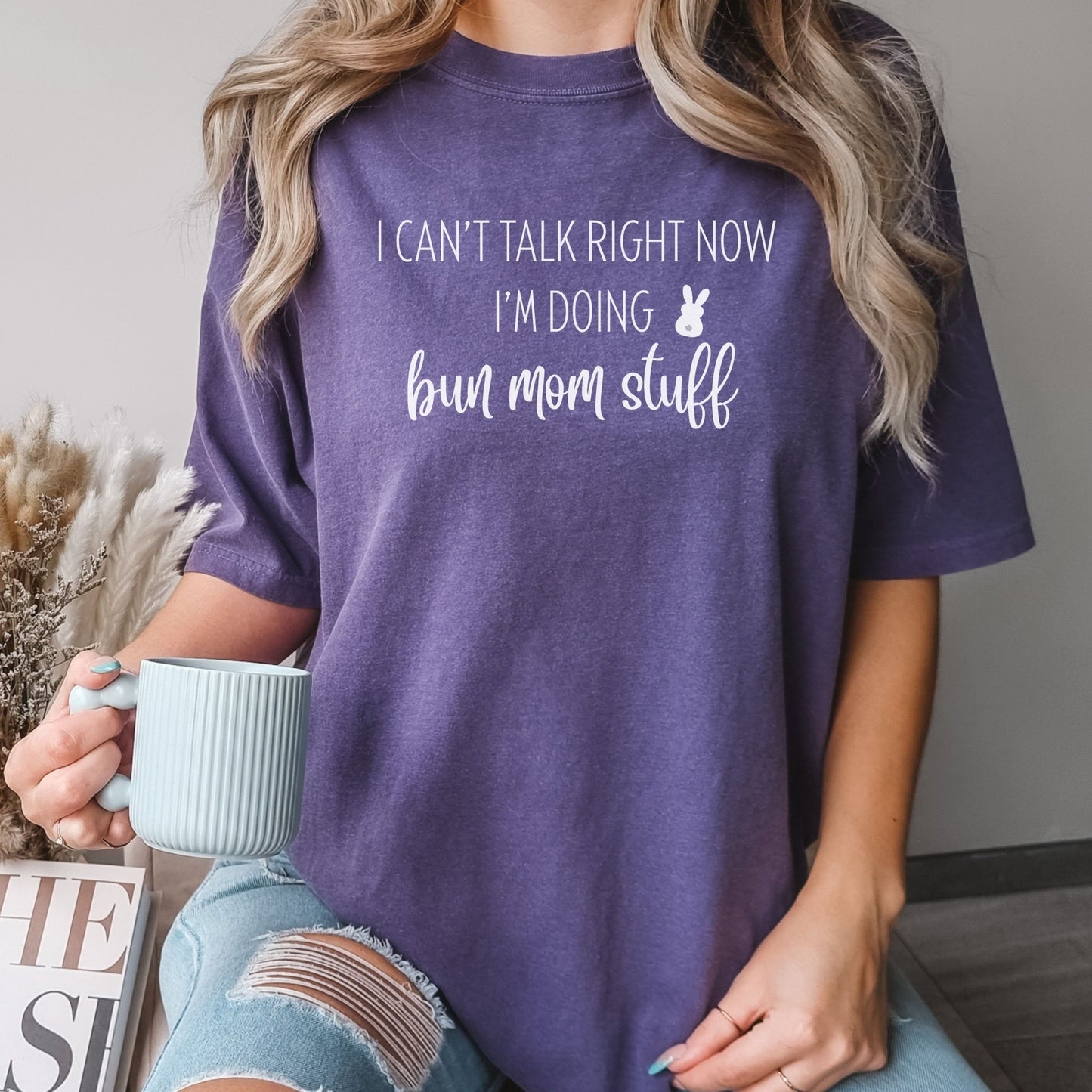 Doing Bun Mom Stuff Unisex Garment - dyed Heavyweight T-Shirt - Chester & Co.