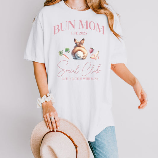 Bun Mom Social Club Unisex Garment - dyed Heavyweight T-Shirt - Chester & Co.