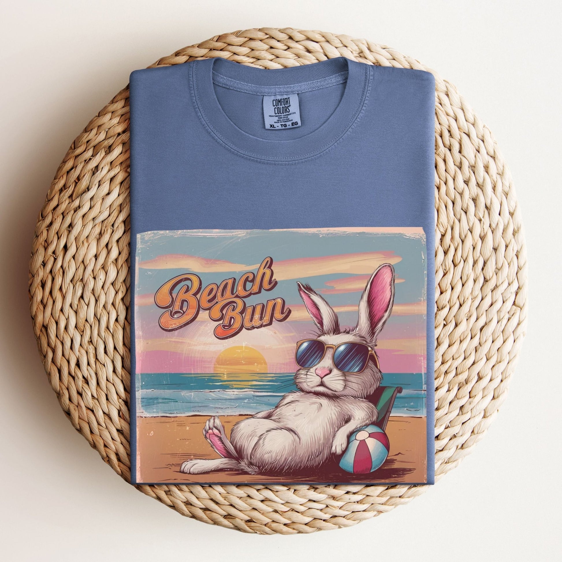 Retro Beach Bun Unisex Garment - dyed Heavyweight T-Shirt - Chester & Co.