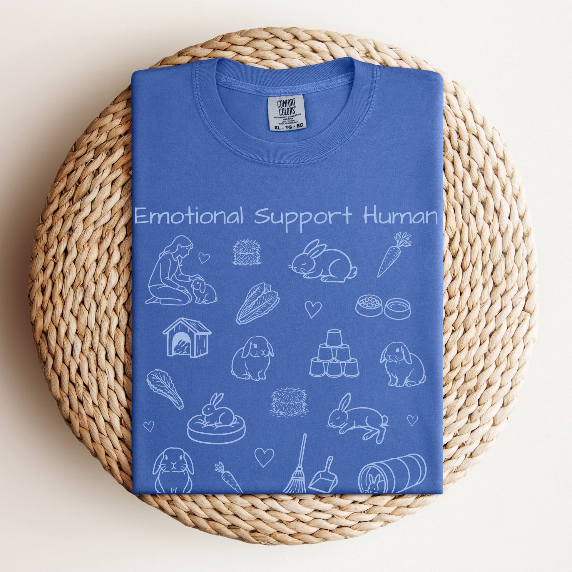 Emotional Support Human Unisex Garment - dyed Heavyweight T-Shirt - Chester & Co.